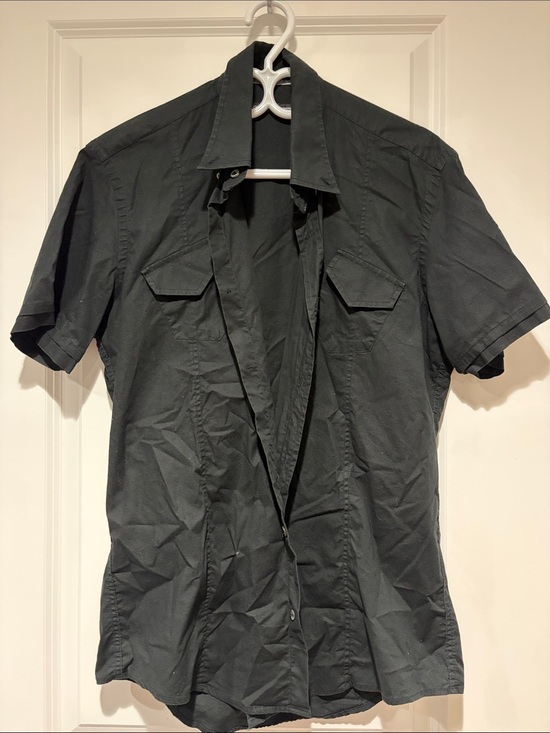 Other - ($200) Men's Short-Sleeve Button Shirt - Black